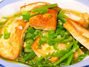 青椒焖豆腐